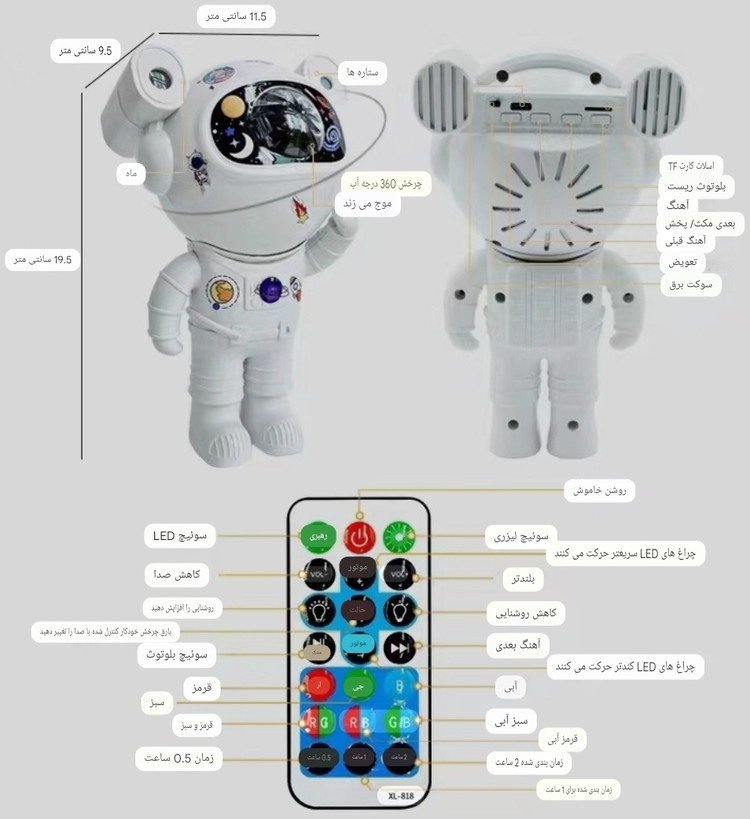 پروژکتور نوری فضانورد(Astronaut Projector light)