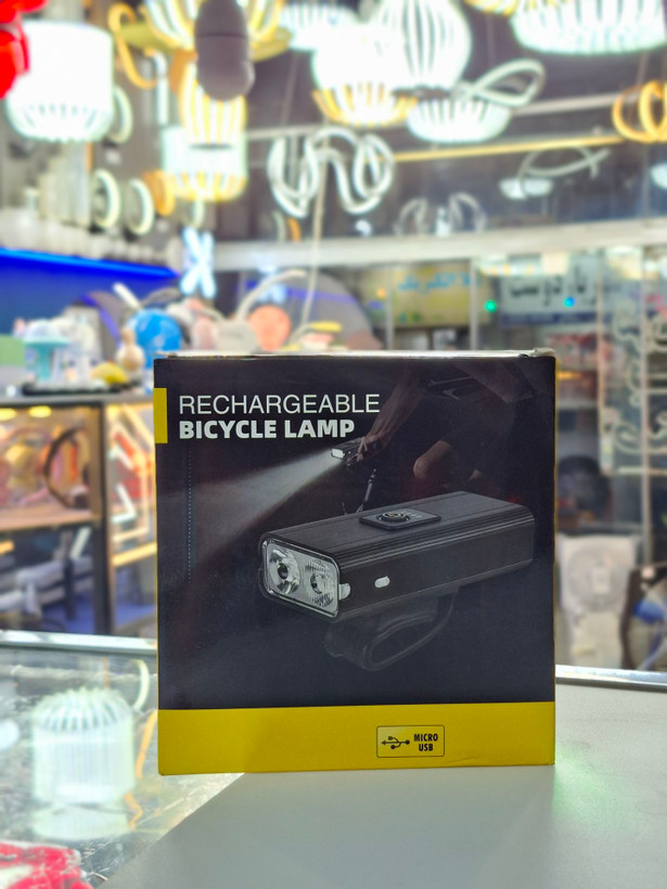 چراغ جلو دوچرخه NB مدل Rechargeable Bicycle Lamp شارژی ضدآب دارای پاوربانک