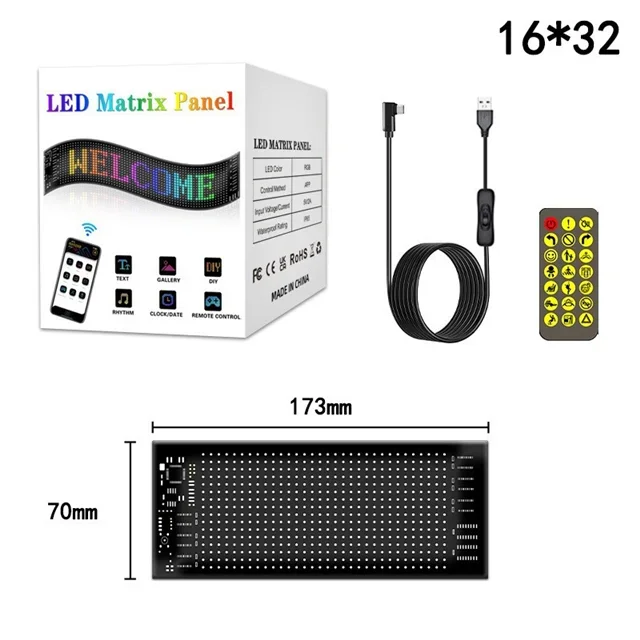 پنل ماتریکسی LED سایز 17 در 7 سانتی متر