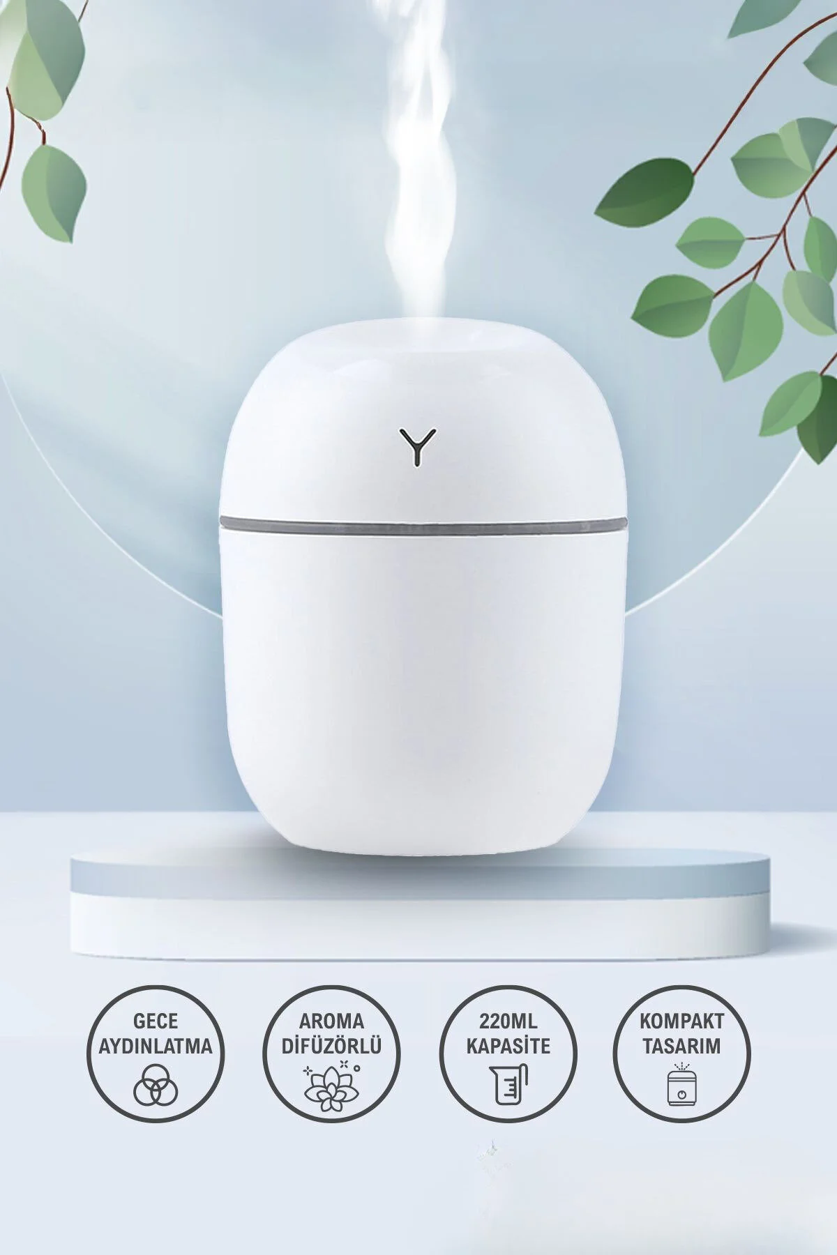 دستگاه بخور مرطوب کننده هوا 220 میلی لیتری با نور LED Colorful Egg Humidifier
