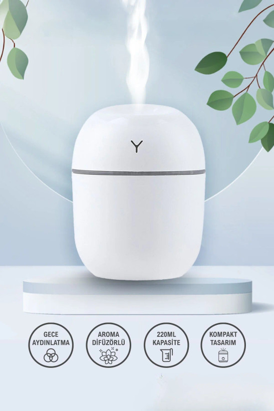 دستگاه بخور مرطوب کننده هوا 220 میلی لیتری با نور LED Colorful Egg Humidifier